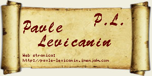Pavle Levičanin vizit kartica